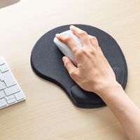 サンワサプライ 低反発リストレスト付きマウスパッド（抗菌） MPD-MU4BK 1個（直送品）