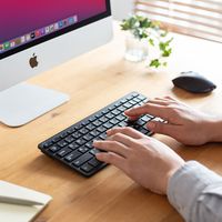 サンワサプライ ワイヤレスキーボード 無線 パンタグラフ 抗菌仕様 コンパクト ブラック SKB-WL36BK 1個（直送品）