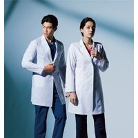 KAZEN レディス診察衣S型(ハーフ丈) REP210T-3-S 1枚　白衣　ドクターコート（直送品）