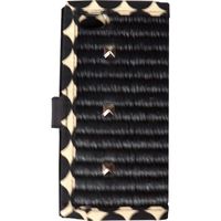 シンメ い草のiphoneケース 手帳型 SE/5/5S 対応[黒/ドットブラック] H01-25-00106 1個（直送品）