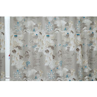 スミノエ ムーミン 遮光カーテン ムーミン谷の地図 100×135cm グレー 4549781277356 1枚