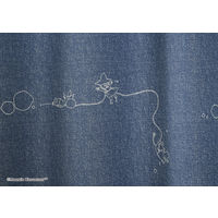 スミノエ ムーミン 遮光カーテン デニムボーダー 100×200cm ブルー 4549781277493 1枚