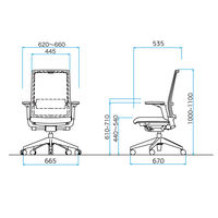 藤沢工業 TOKIO オフィスチェア ブラック OCV21SA BKBORDER 1脚（取寄品）