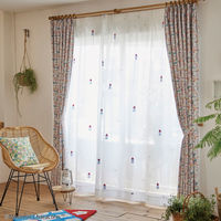 スミノエ MOOMIN セミオーダー レースカーテン ムーミンハウスボイル 1400×1100mm ホワイト １セット(2枚入)（直送品）