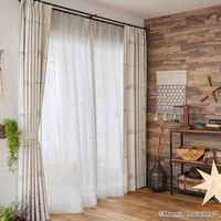 スミノエ MOOMIN セミオーダー レースカーテン タケウマボイル 2400×1590mm ホワイト １セット(2枚入)（直送品）