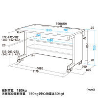 サンワサプライ GEデスク 幅1200×奥行700×高さ700mm GE-1271 1台（直送品）