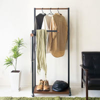 宮武製作所 ハンガーラック Paren（パレン） ブラック 幅600×奥行375×高さ1450mm 1台（直送品）