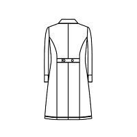 KAZEN レディス診察衣 ホワイト S KZN129-40 1枚　白衣　ドクターコート（直送品）