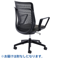 【組立設置込】内田洋行 UCHIDA（ウチダ） AJチェア 肘なし 背ブラックメッシュ 座ブラック AJA-300BN 1脚（2梱包）（直送品）