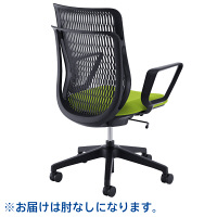 【組立設置込】内田洋行 UCHIDA（ウチダ） AJチェア 肘なし 背ブラックメッシュ 座グリーン AJA-300BN 1脚（2梱包）（直送品）