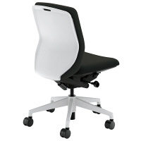 【組立設置込】内田洋行 UCHIDA（ウチダ） KRENE クレネチェア 肘なし ブラック ホワイトシェル KRA-100WC 1脚（3梱包）（直送品）