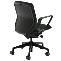 【組立設置込】内田洋行 UCHIDA（ウチダ） KRENE クレネチェア R肘付き ブラック ブラックシェル KRA-130BC 1脚（4梱包）（直送品）