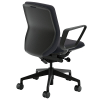 【組立設置込】内田洋行 UCHIDA（ウチダ） KRENE クレネチェア R肘付き ダークグレイ ブラックシェル KRA-130BC 1脚（4梱包）（直送品）