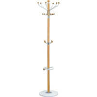 【軒先渡し】ヤマソロ マーブルベースポールハンガーA ナチュラル 幅450×奥行450×高さ1820mm 1台（直送品）