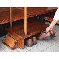 【軒先渡し】ヤマソロ 手すり付きうづくり玄関台60 ブラウン 幅696×奥行400×高さ780～795mm 1台（直送品）