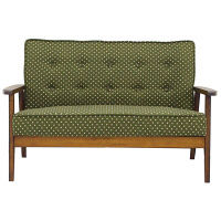 【軒先渡し】ヤマソロ ロージー 2人掛けソファ ドットグリーン 幅1140×奥行670×高さ730×座面高370mm 1台（直送品）