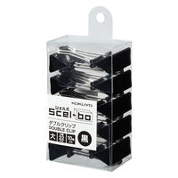 コクヨ ダブルクリップ<Scel-bo>(大) 黒 クリ-J33D 1セット(50個:10個入×5パック)