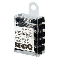 コクヨ ダブルクリップ<Scel-bo>(小) 黒 クリ-J35D 1セット(60個:10個入×6パック)