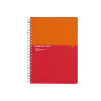 コクヨ（KOKUYO） ツインリングノート <カラータグ> A5 罫幅7mm 90枚入×10冊 オレンジ CTス-C30YR（直送品）