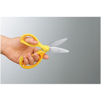 コクヨ はさみ 学習はさみ エアロフィットサクサ キッズ グルーレス刃 黄 子供用 左手用 ハサミ ハサ-PL270Y 1セット（8本）