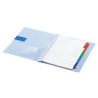 コクヨ（KOKUYO） スライドバインダー（クリスタルマインド） スリムタイプ B5縦 26穴 青 ル-P738B 1セット（5冊入）（直送品）