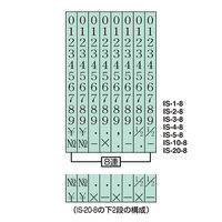 コクヨ 回転印 欧文数字 2号8連 明朝体 IS-2-8 1個