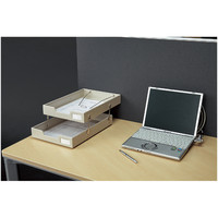 コクヨ スチールトレー 2段 A4タテ ライトグレー ST-2M 1台