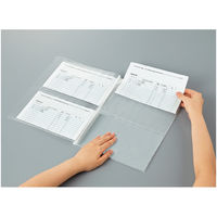 コクヨ 領収書&明細書ファイルα<ノビータα> 透明 台紙 ラ-NF500T 1セット(25冊)