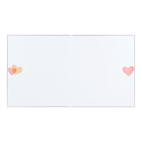 デザインフィル カラー色紙 二つ折り リボン ハート柄 33113006 1枚