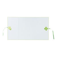 デザインフィル カラー色紙 両開き リボン クローバー柄 33145006 1枚