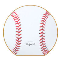 カラー色紙 丸形 野球ボール柄 33195006 1セット（2枚） デザインフィル（直送品）