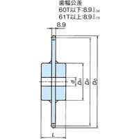 椿本チエイン (株)椿本チエイン RS50 スプロケット 1Cタイプ RS50ー1C60T 1P（直送品）