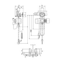 キトー 電気チェーンブロック ER2SG ギャードトロリ結合式 上下1速形 ER2SG048SxLC060HC063 1台（直送品）
