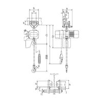 キトー 電気チェーンブロック ER2SG プレントロリ結合式 上下1速形 ER2SP050SxLC060 1台（直送品）