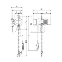 キトー 電気チェーンブロック ER2 懸垂形(単体) 上下1速形 ER2003HxLC040 1台（直送品）