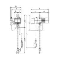 キトー 電気チェーンブロック ER2 懸垂形(単体) 上下2速インバータ形 ER2010ISxLC060 1台（直送品）