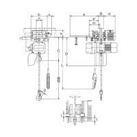 キトー 電気チェーンブロック ER2M 電気トロリ結合式 上下1速形・横行1速形 ER2M020LLxLC060 1台（直送品）
