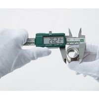 新潟精機 左勝手デジタルノギス 校正証明書付 D-200HL 1個 61-6179-02-20（直送品）