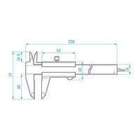新潟精機 快段目盛ノギス 英語版校正証明書付 GVC-15KDS 1個 61-6179-36-56（直送品）