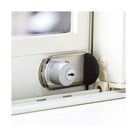 日本ロックサービス 防犯強化ロック 窓用 ファスナーロック 鍵付 シルバー FN469 1セット 63-7939-23（直送品）