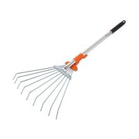 アークランズ ミニ ガーデンレーキ(伸縮式) 714150 1本 62-9950-55（直送品）