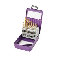 アークランズ 鉄工用ドリル刃セット チタンコーティング 19本組 GTTDS-19 1セット 62-9943-24（直送品）