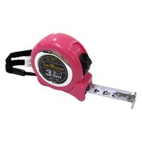 アークランズ ロック付きメジャー(JIS付) 3.5m×16mm ピンク 478138640 1個 62-9941-13（直送品）