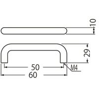 シロクマ 10Φ丸棒ハンドル60ミリシルバー A-14 1個 61-9502-07（直送品）