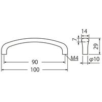 シロクマ インスパイアハンドル90ミリAG HZ-61 1個 61-9521-69（直送品）