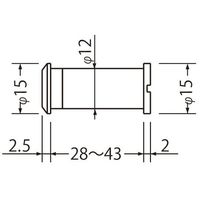 シロクマ ドアスコープ15径クローム NO-5 1個 61-9530-50（直送品）