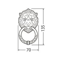 シロクマ 唐草ライオンノッカーGB NO-510 1個 61-9537-84（直送品）