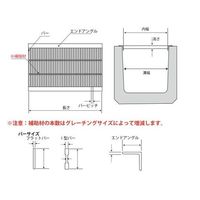 奥岡製作所 溝蓋グレーチング 並目プレーンタイプ U字溝用 2t以下 240×995×25mm OKU 25-25 1枚（直送品）