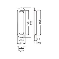 シロクマ プレーン戸引手120ミリヘアーライン ST-18 1個 61-9546-09（直送品）