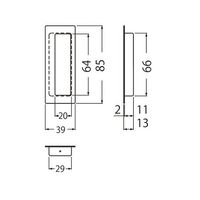 シロクマ フロイデ長手掛85ミリステン白 ST-23 1個 61-9546-29（直送品）